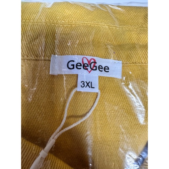 GeeGee NEW Mustard Fringe Western Boho Indie Long Sleeve Button Down Shacket - Picture 4 of 4